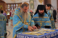 Владыка Артемий возглавил Богослужение с чином Погребения Пресвятой Богородицы