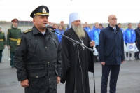 Владыка Артемий принял участие в проводах мобилизованных воинов