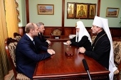 Состоялась встреча Святейшего Патриарха Кирилла с губернатором Хабаровского края В.И. Шпортом