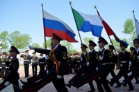 Прощание с флагом для юных кадетов началось с молебна