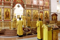 Глава Приамурской митрополии совершил Всенощное бдение в Спасо-Преображенском соборе