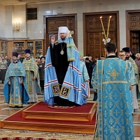 В праздник Благовещения Пресвятой Богородицы правящий архиерей совершил Литургию в Спасо-Преображенском кафедральном соборе