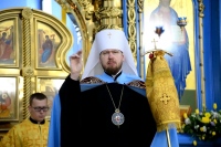 Митрополит Владимир возглавил Божественную литургию в день 15-летия со дня возрождения Градо-Хабаровского собора Успения Божией Матери