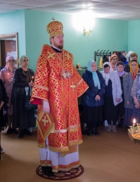 В день Преполовения Пятидесятницы и памяти святой блаженной Матроны Московской митрополит Владимир возглавил Божественную литургию в храме поселка Березовка