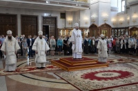 Четыре архипастыря Приамурской митрополии совершили Божественную литургию в Спасо-Преображенском кафедральном соборе