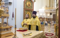 В канун Недели 7-й по Пятидесятнице в Спасо-Преображенском соборе было совершено Всенощное бдение