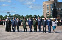 Глава митрополии посетил мероприятия, посвященные 74-й годовщине окончания Второй мировой войны