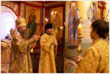 Богослужение в Хабаровской семинарии в день памяти святого праведного Иоанна Кронштадского (2 января 2009 года)
