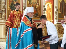 Молебен перед отправкой в служебную командировку сотрудников УМВД на Северный Кавказ. 21 июня 2013 г