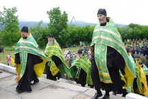 Крестный ход на Большой Уссурийский остров. Встреча мощей св.блгв.кн. Александра Невского. 22 июня 2011г.
