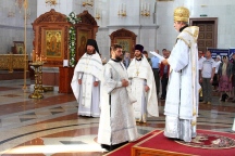 Пресвитерская хиротония диакона Алексия Носса в Спасо-Преображенском кафедральном соборе. 24 августа 2014 г.