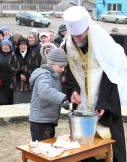 В поселкеПереяславка  совершен чин закладки  нового  храма в честь иконы Божией Матери «Споручница грешных». 12 ноября 2011г.
