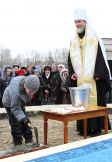 В поселкеПереяславка  совершен чин закладки  нового  храма в честь иконы Божией Матери «Споручница грешных». 12 ноября 2011г.