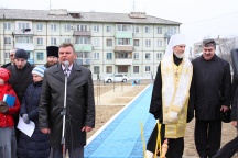 В поселкеПереяславка  совершен чин закладки  нового  храма в честь иконы Божией Матери «Споручница грешных». 12 ноября 2011г.