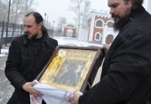 Путешествие иконы Божией Матери "Умягчение злых сердец" по приходам Приамурской митрополии. Комсомольск-на-Амуре - Маяк. 13 ноября 2011г.