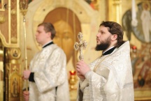 Будущие архипастыри Приамурской митрополии сослужили Святейшему Патриарху Кириллу в Храме Христа Спасителя. 18 января 2012 г.