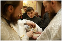 Первое Крещение в храме семинарии (4 апреля 2009 года)