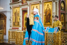 Всенощное бдение  в Спасо-Преображенском соборе Хабаровска. 27 июля 2016 года