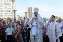 Божественная литургия в праздник Преображения Господня в Спасо-Преображенском кафедральном соборе 19 августа 2017 г.