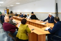 Митрополит Владимир принял участие во встрече с заместителем Председателя Общественной палаты Российской Федерации Александром Точеновым 17 октября 2017 г.
