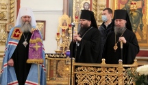 Божественная литургия в Спасо-Преображенском кафедральном соборе 11 апреля 2021 г.